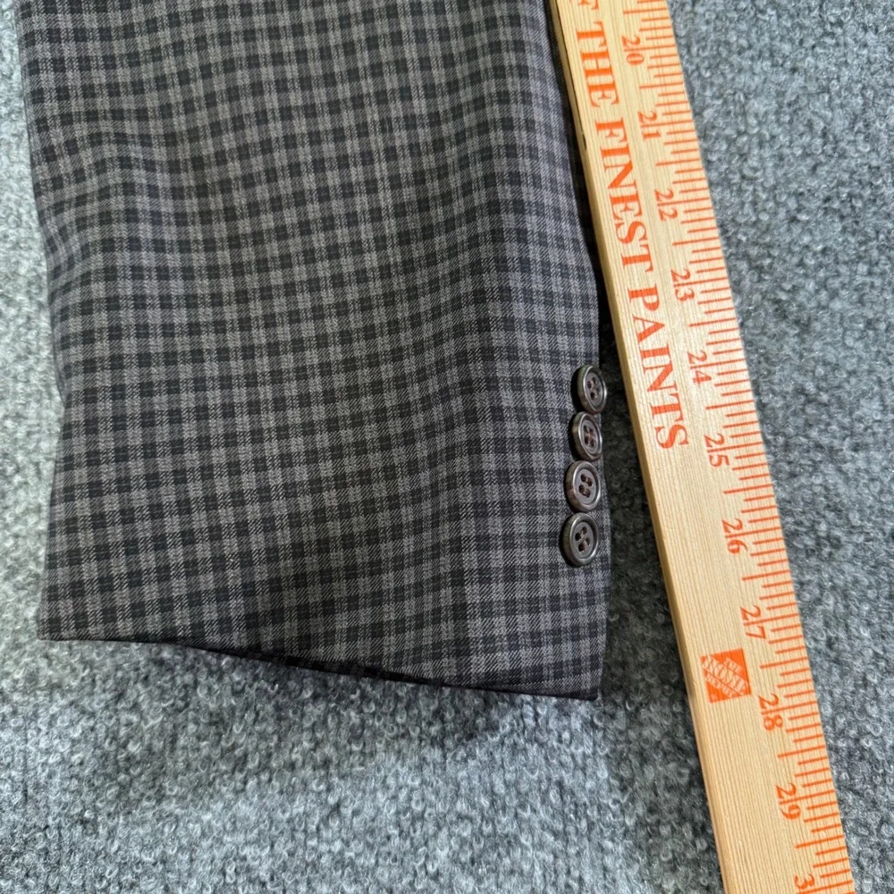 Peter Millar Blazer Mens 50XL Two Button Sport Coat Wool Check Brown Grey Luxury